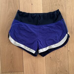 Women's Purple and Navy Athletic Shorts